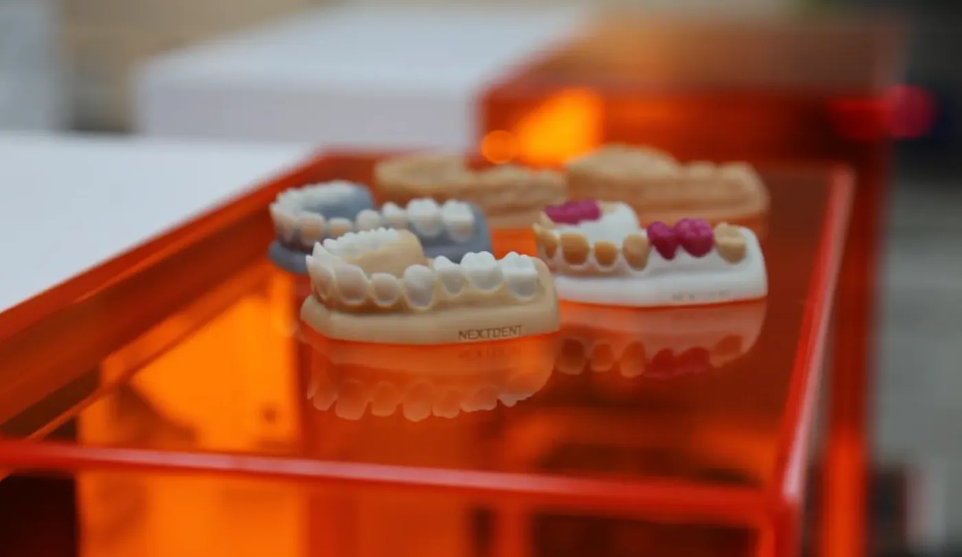 Modelos dentales recién impresos